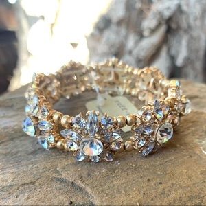 Gold Tone Rhinestone Bracelet